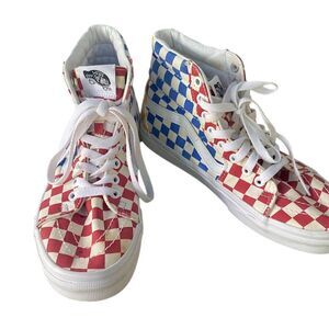 Vans Sk8-Hi Checkerboard Multi Color Men's Sneakers Size 6 Casual Skate Shoes